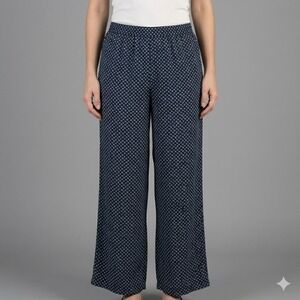 Philosophy Republic‎ Clothing Wide Leg Pull On Pants S Blue Pattern